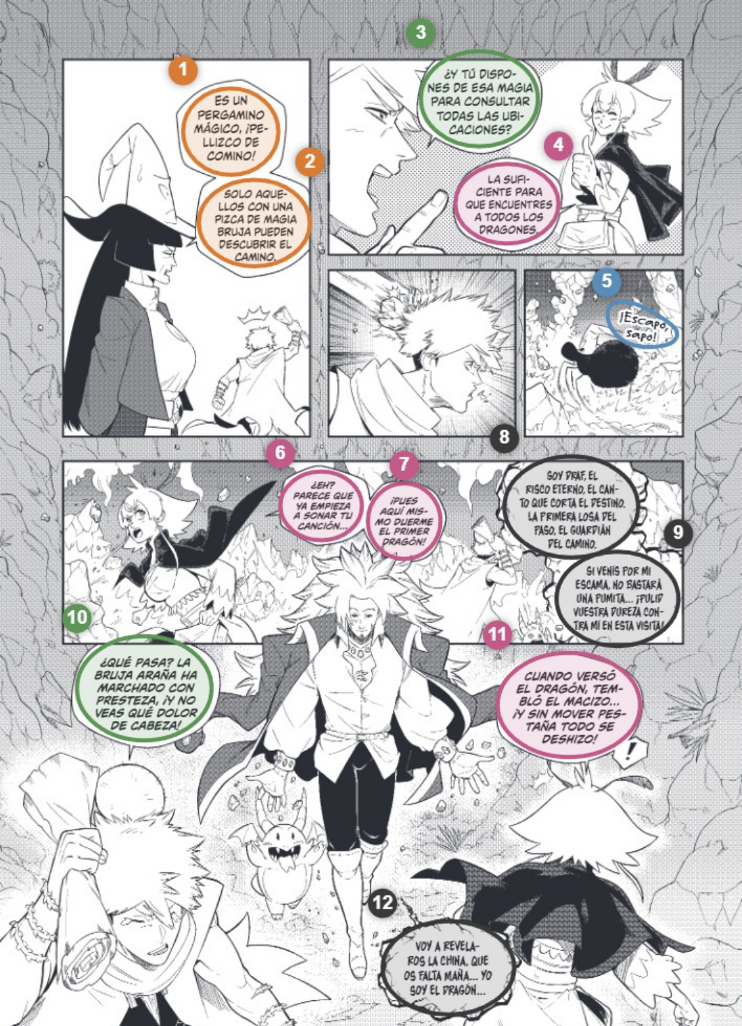Página de manga marcada con Dorahon